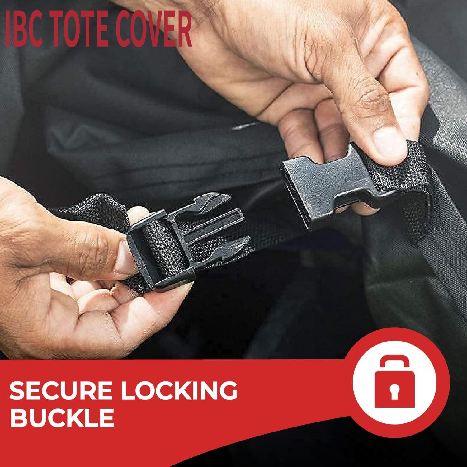 IBC TOTE COVER Zero Turn Mower Cover - 600D Fabric, Black - Waterproof UV Defense & Wind Resistance for Outdoor Use - Heavy-Duty Waterproof Cover for Tractor - Drawstring Strap for Zero Turn Lawn Mower