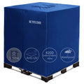 IBC Tote Protective Cover - 600D Heavy Duty, Waterproof, Anti-Dust, Sun Protective for 275 Gallon Water Tank Blue