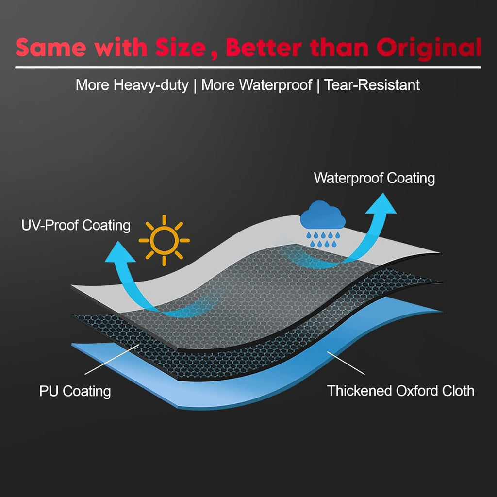 IBC TOTE COVER Snow Blower Cover - Standard Size, Basic Black, Waterproof Cover Protection, Heavy Duty Tear-Resistant Marine-Grade Fabric, Universal Fit for Two Stage Snow Blowers