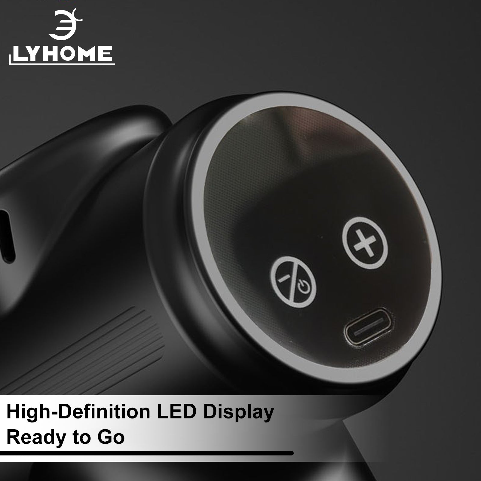 LYHOME Super Mini Massage Gun Deep Tissue, Handheld Muscle Massager with 4 Heads, Percussion Travel Size Massager Gun FSA Eligible for Men Women Back Relief, Quiet for Home, Gym, Office, HSA, Black